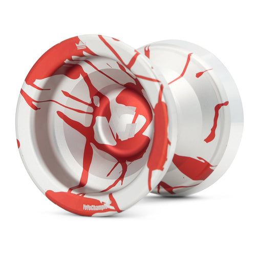 Silver red splash Super G yoyo front